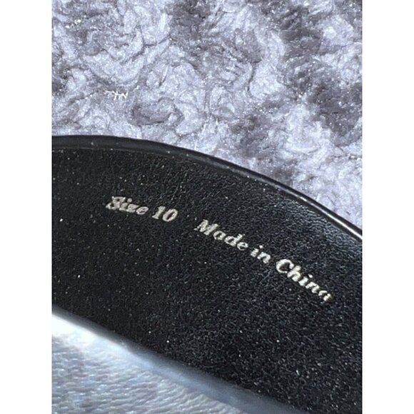 DOLCE VITA Black Leather Open Toe Ankle Strap Espadrille Wedge Sandals Sz 10 - Picture 10 of 10